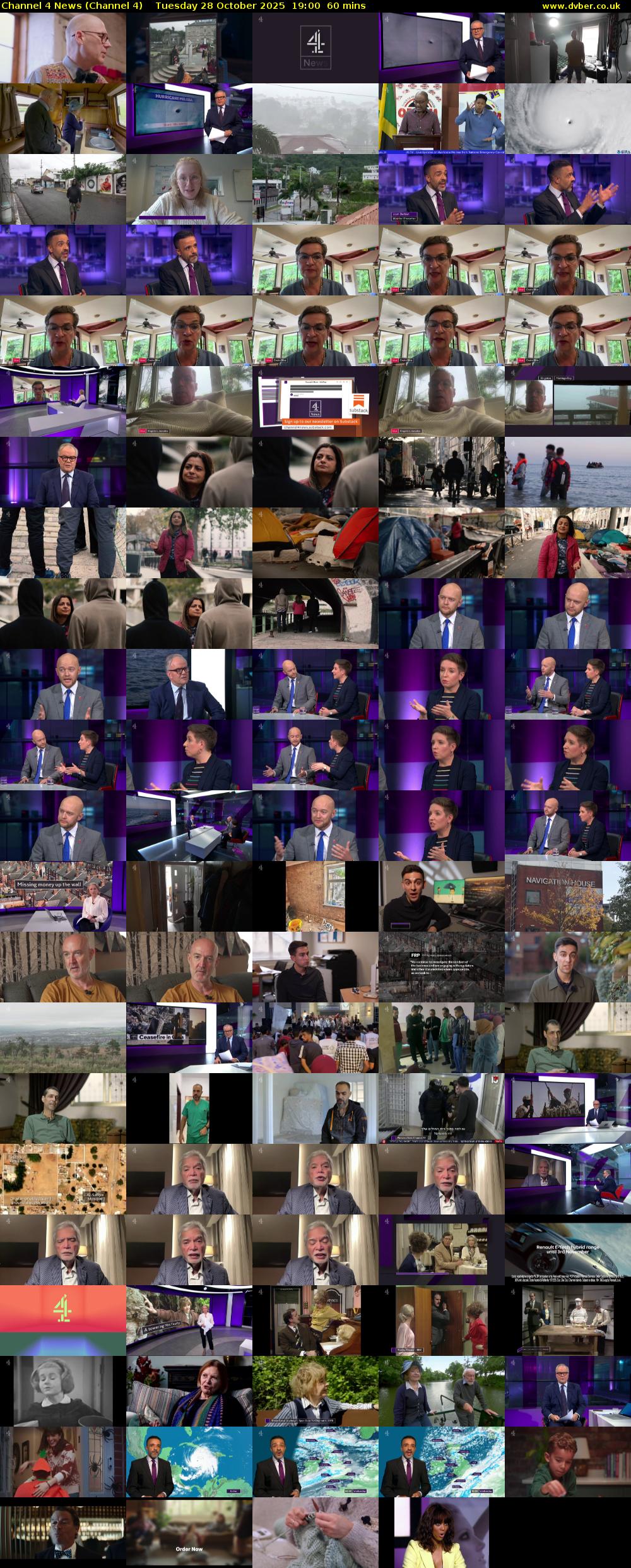 Channel 4 News (Channel 4) Tuesday 28 October 2025 19:00 - 20:00