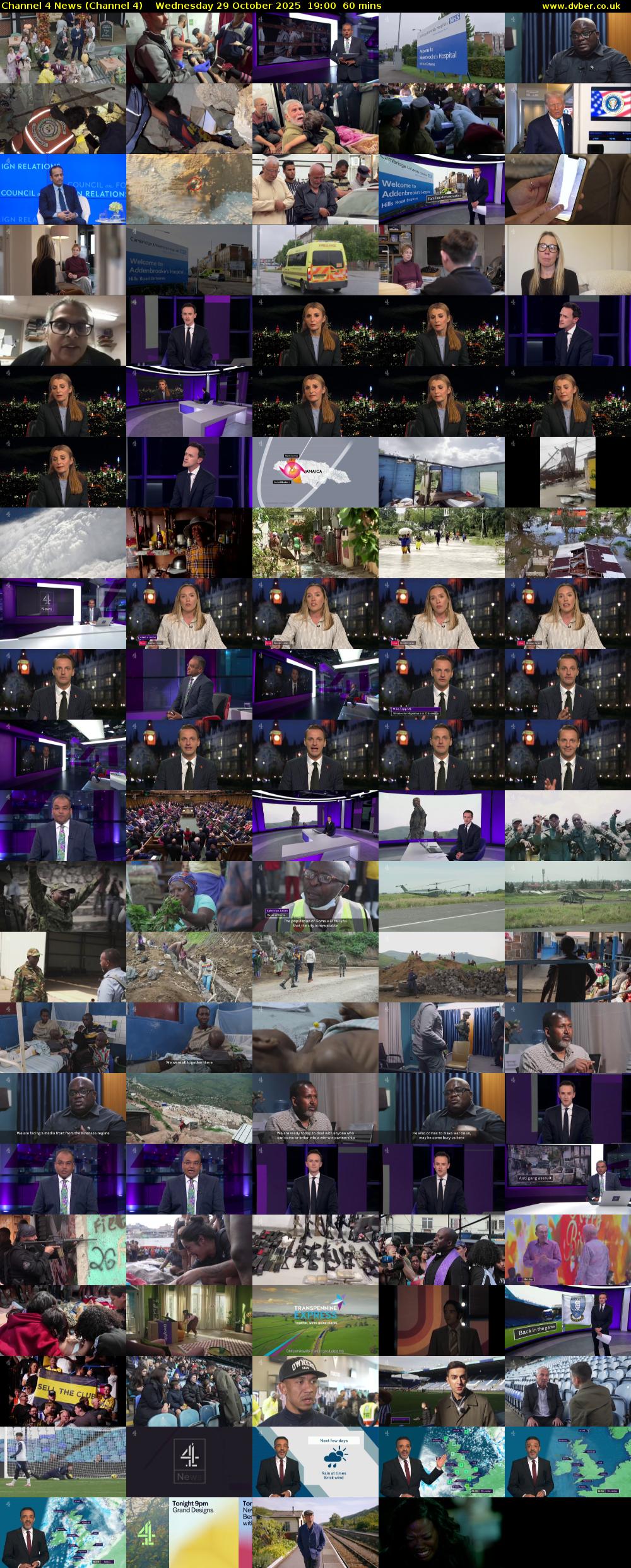 Channel 4 News (Channel 4) Wednesday 29 October 2025 19:00 - 20:00