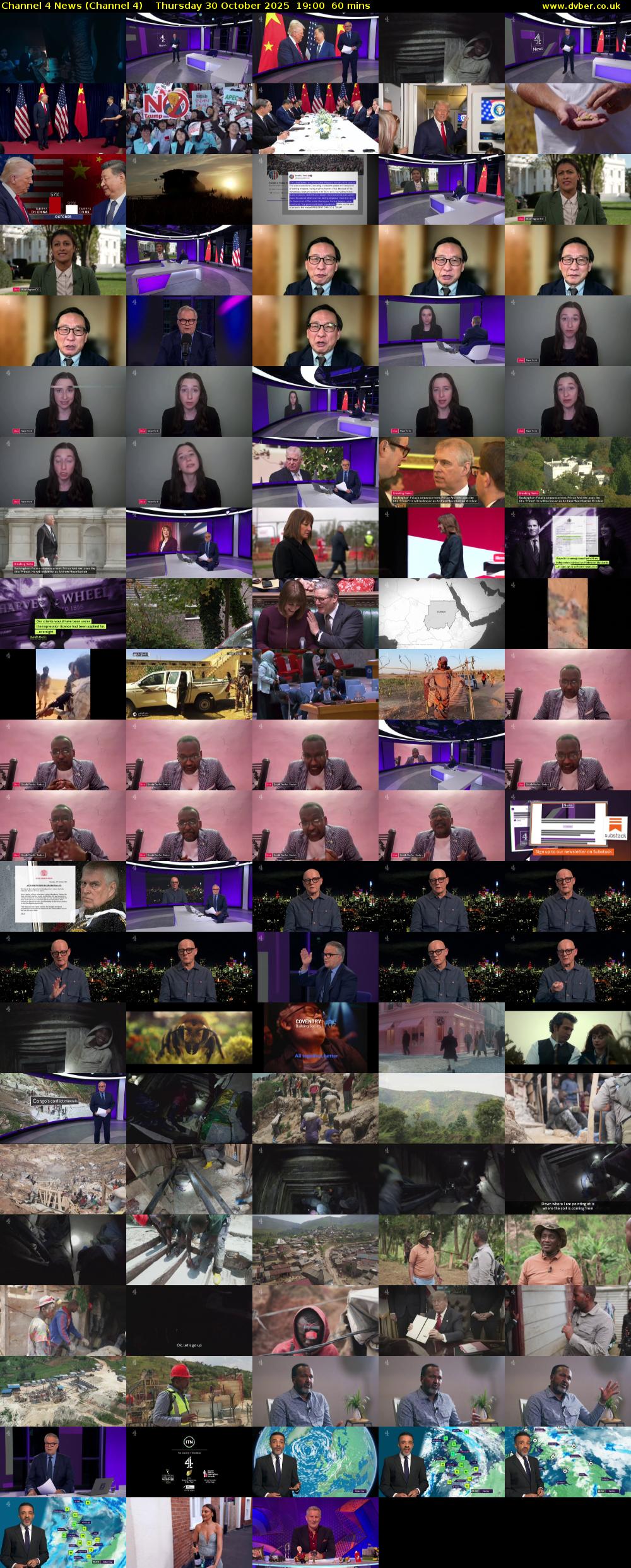 Channel 4 News (Channel 4) Thursday 30 October 2025 19:00 - 20:00