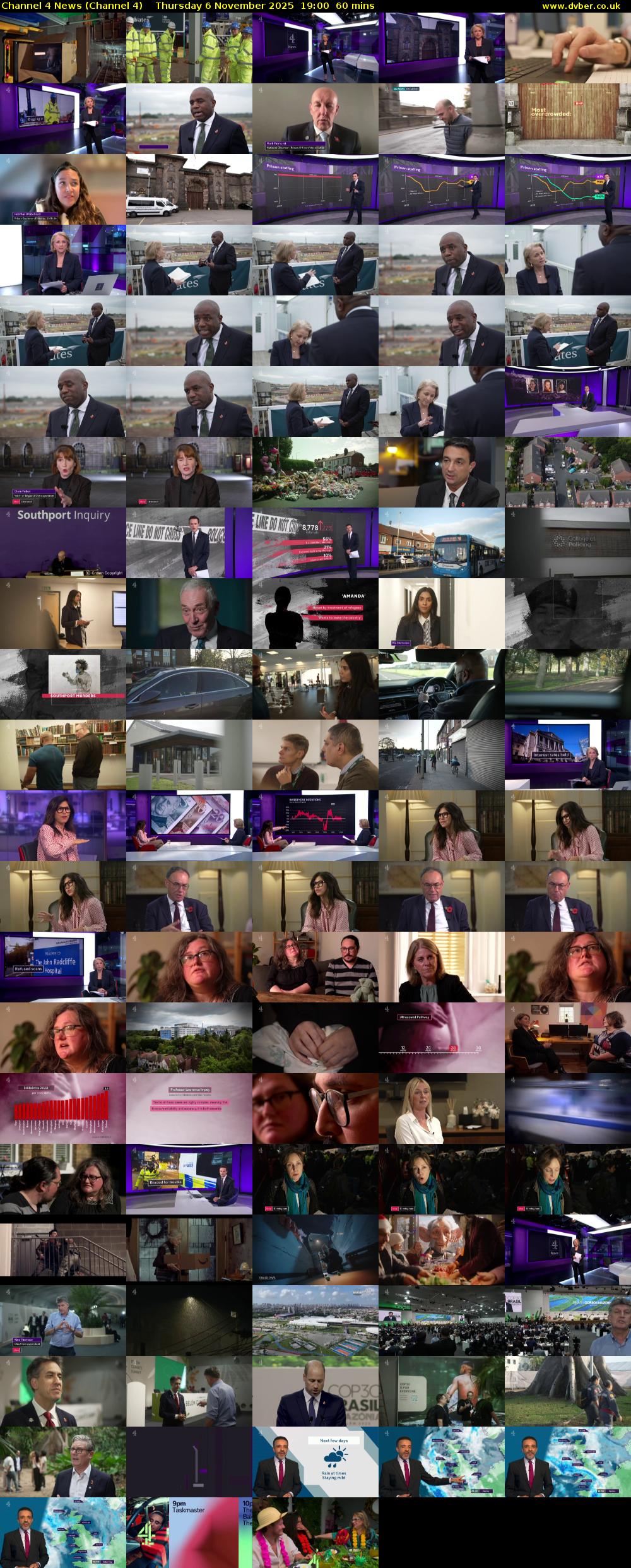 Channel 4 News (Channel 4) Thursday 6 November 2025 19:00 - 20:00