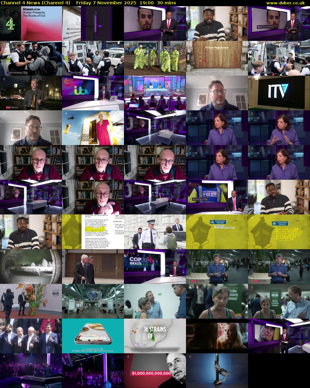 Channel 4 News (Channel 4) Friday 7 November 2025 19:00 - 19:30