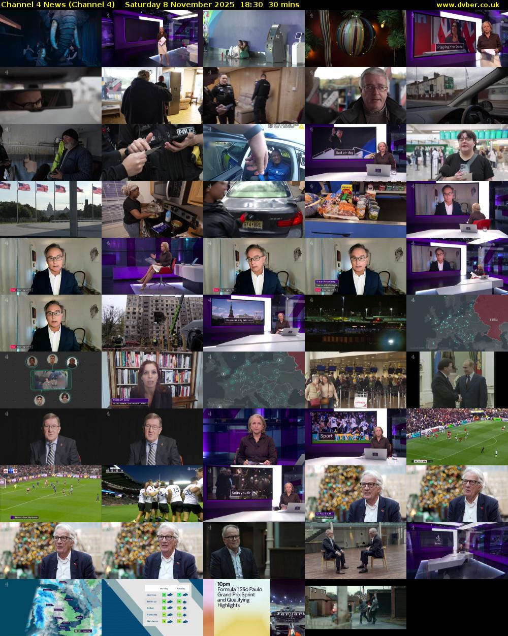 Channel 4 News (Channel 4) Saturday 8 November 2025 18:30 - 19:00