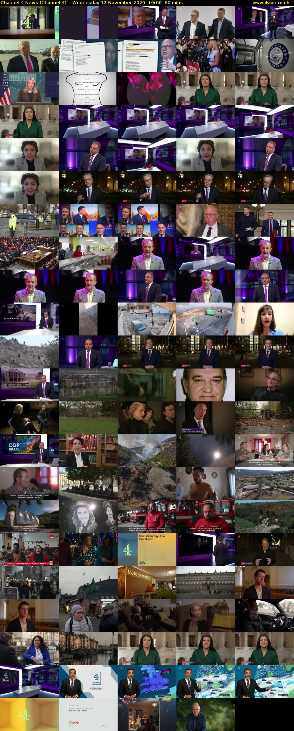 Channel 4 News (Channel 4) Wednesday 12 November 2025 19:00 - 20:00