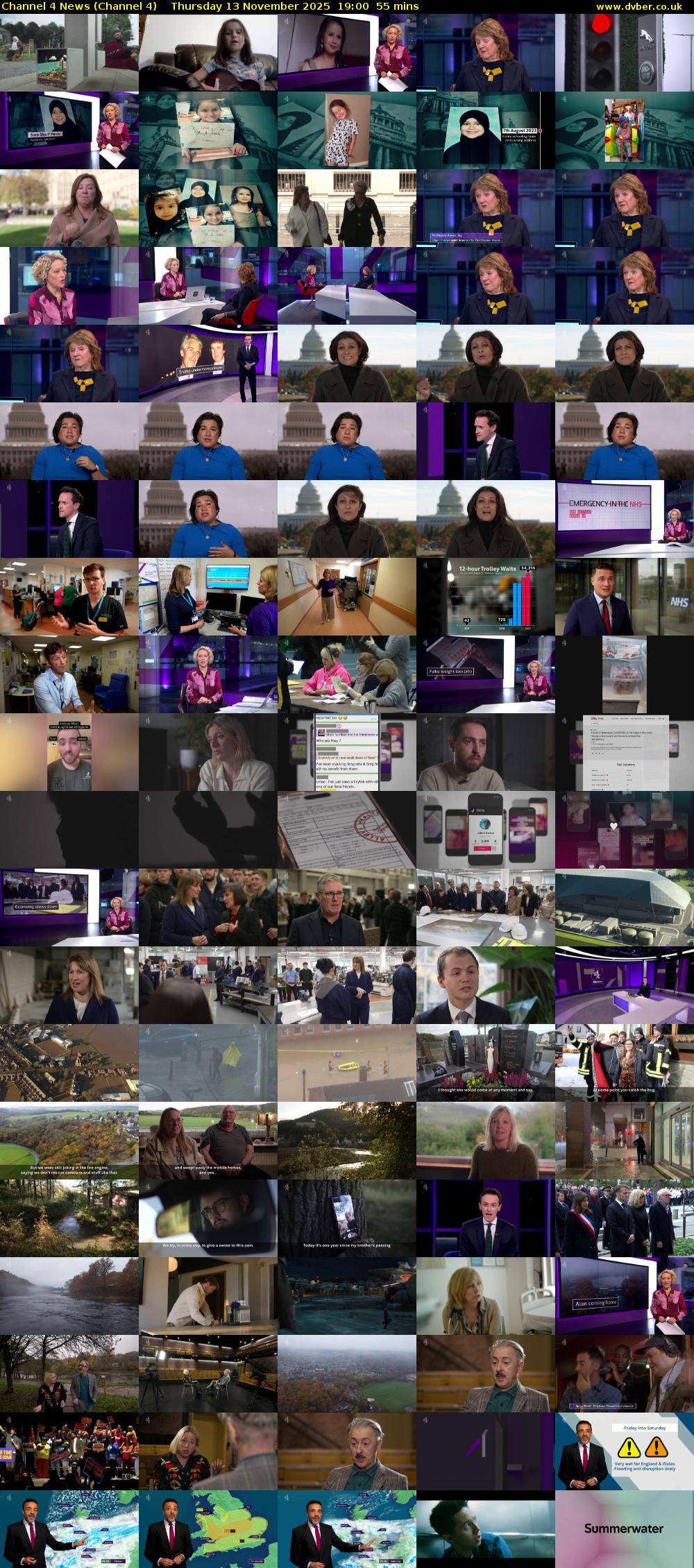 Channel 4 News (Channel 4) Thursday 13 November 2025 19:00 - 19:55