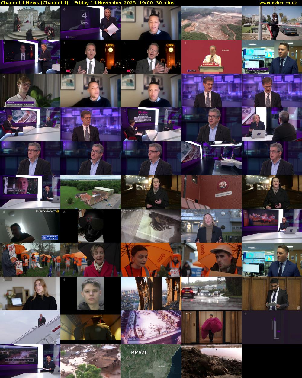 Channel 4 News (Channel 4) Friday 14 November 2025 19:00 - 19:30