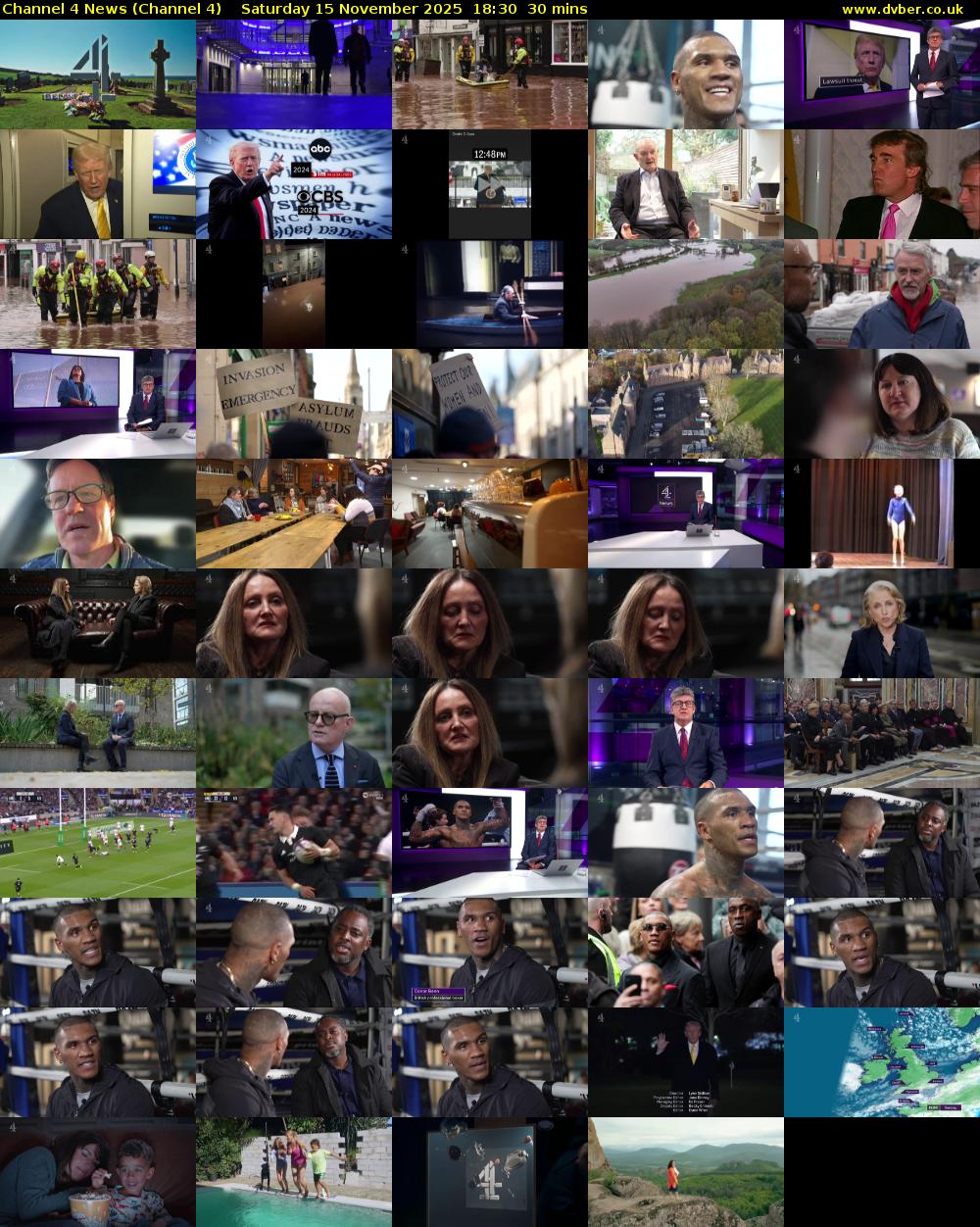 Channel 4 News (Channel 4) Saturday 15 November 2025 18:30 - 19:00