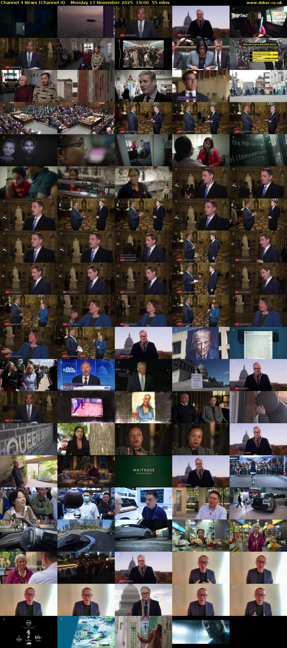 Channel 4 News (Channel 4) Monday 17 November 2025 19:00 - 19:55