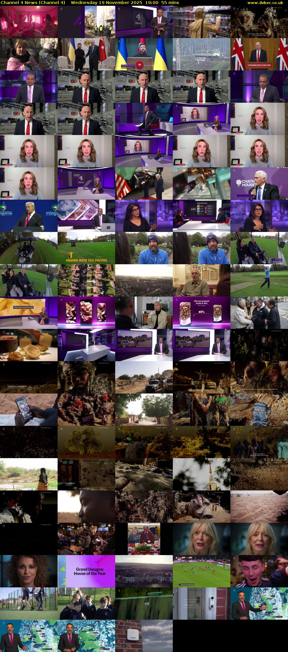 Channel 4 News (Channel 4) Wednesday 19 November 2025 19:00 - 19:55
