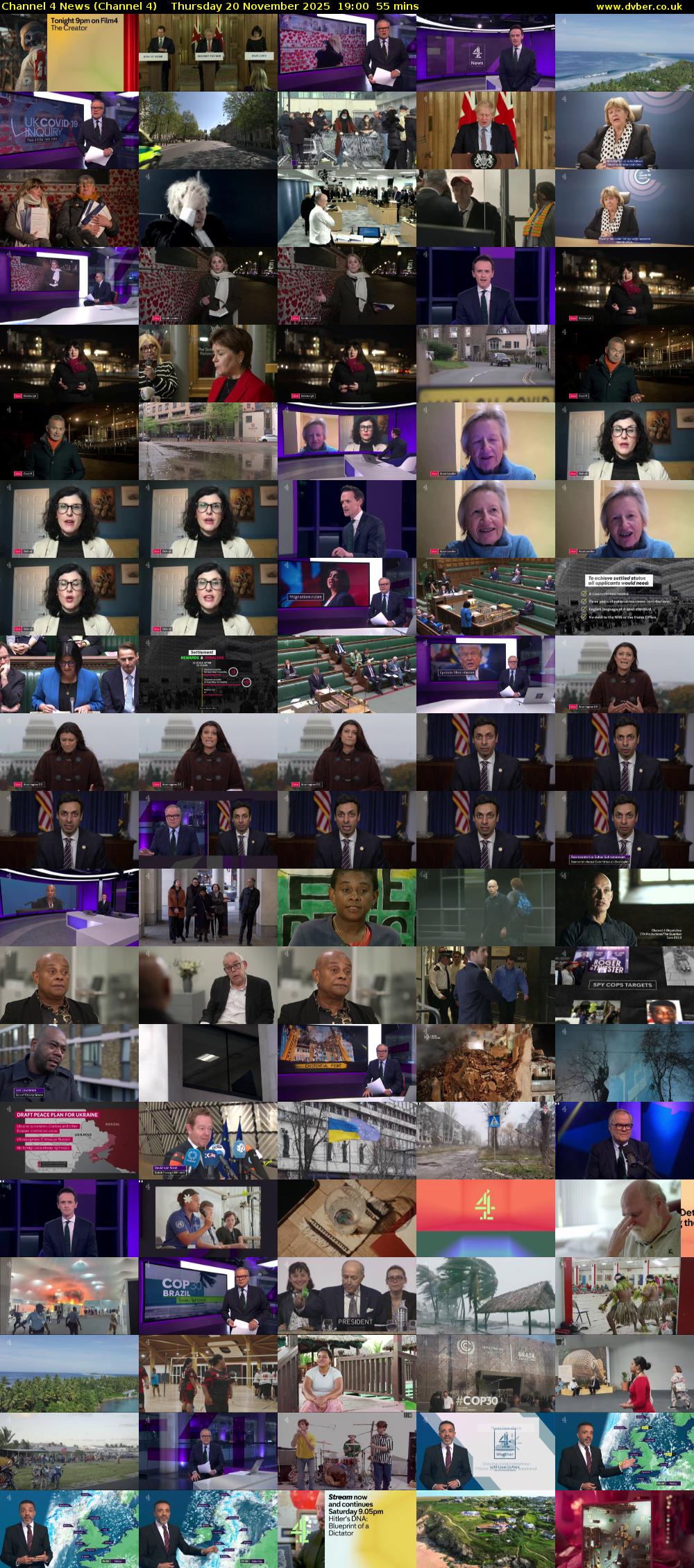 Channel 4 News (Channel 4) Thursday 20 November 2025 19:00 - 19:55