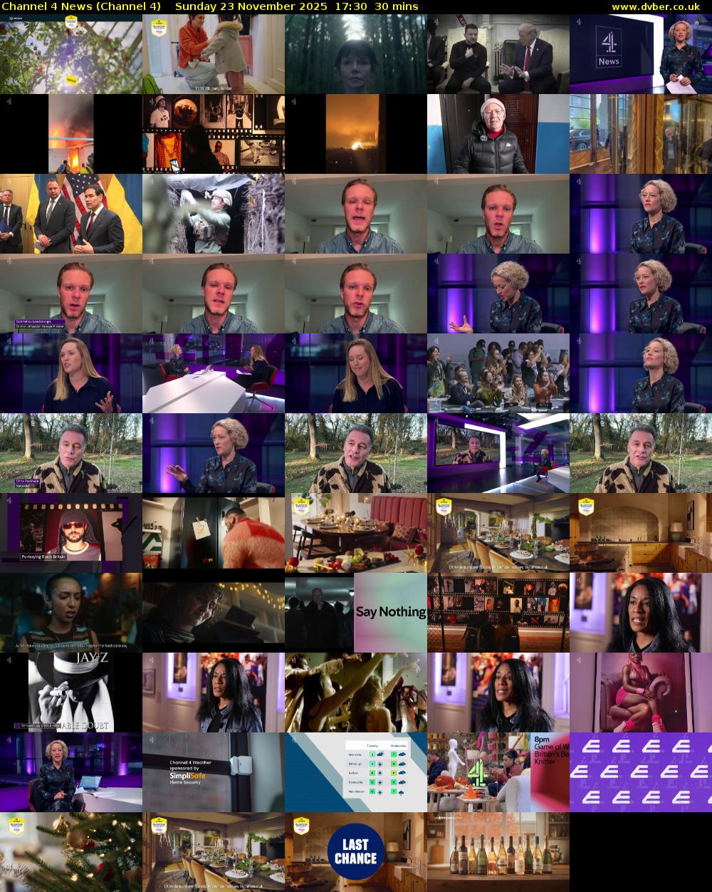 Channel 4 News (Channel 4) Sunday 23 November 2025 17:30 - 18:00