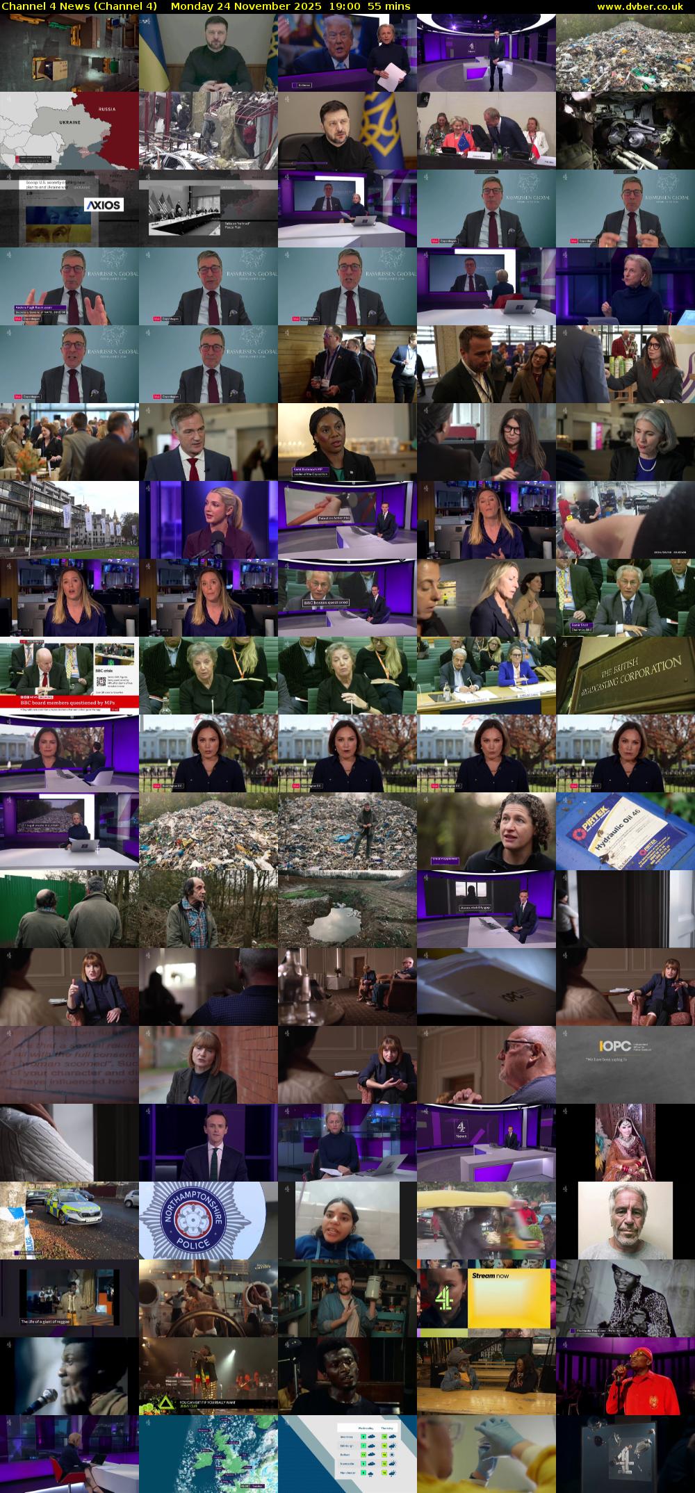 Channel 4 News (Channel 4) Monday 24 November 2025 19:00 - 19:55