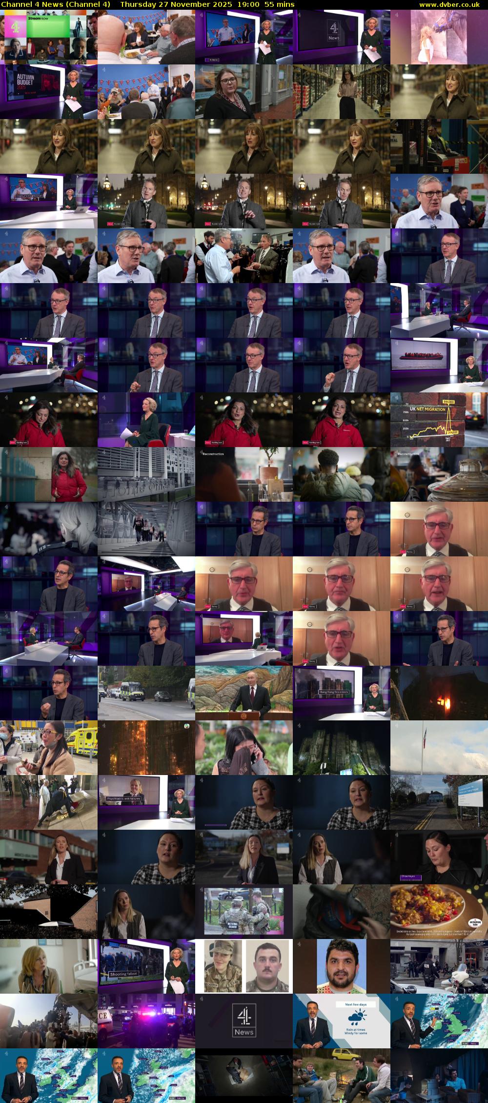 Channel 4 News (Channel 4) Thursday 27 November 2025 19:00 - 19:55