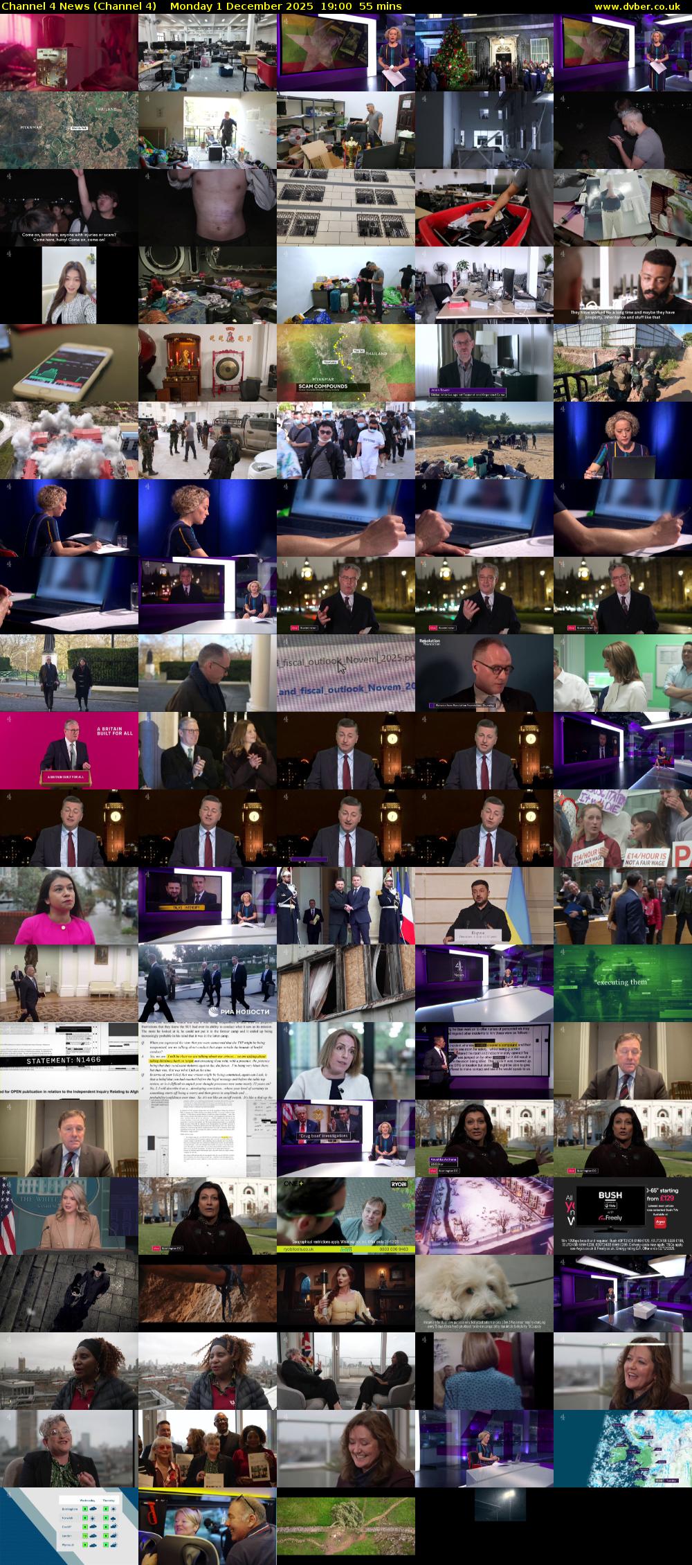 Channel 4 News (Channel 4) Monday 1 December 2025 19:00 - 19:55