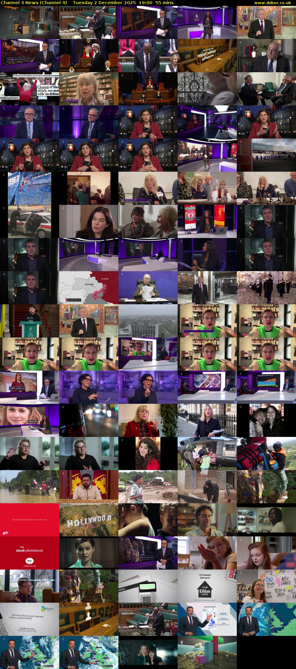 Channel 4 News (Channel 4) Tuesday 2 December 2025 19:00 - 19:55