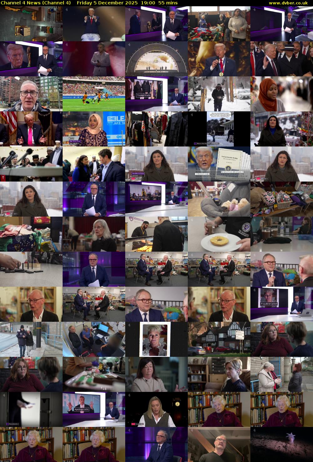 Channel 4 News (Channel 4) Friday 5 December 2025 19:00 - 19:55