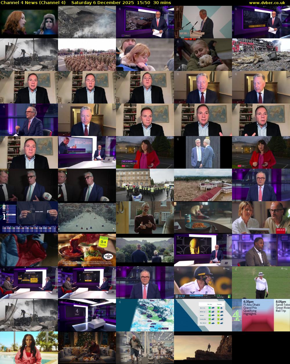 Channel 4 News (Channel 4) Saturday 6 December 2025 15:50 - 16:20