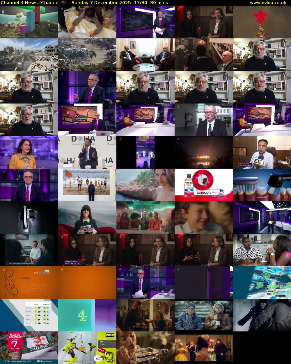 Channel 4 News (Channel 4) Sunday 7 December 2025 17:30 - 18:00