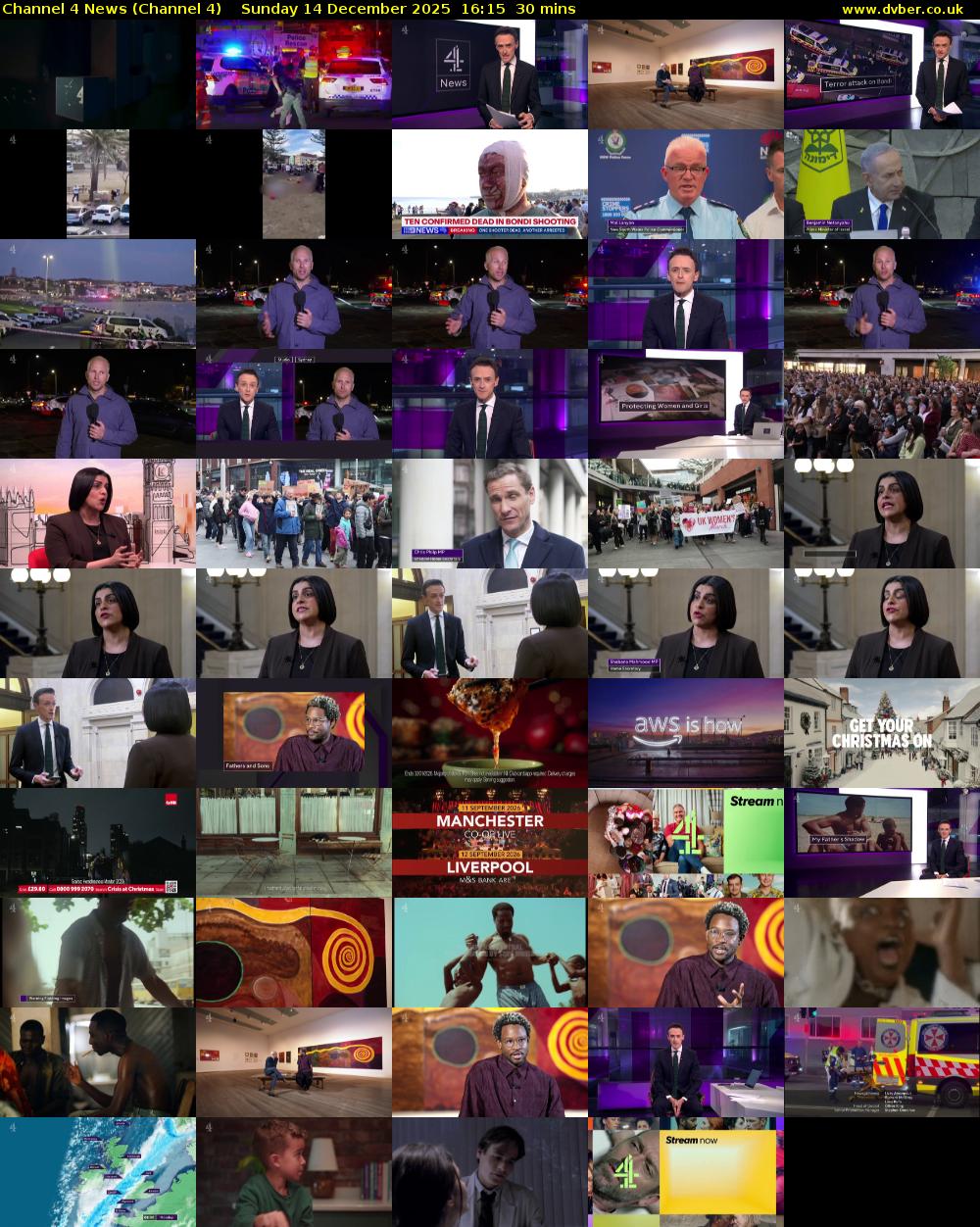 Channel 4 News (Channel 4) Sunday 14 December 2025 16:15 - 16:45
