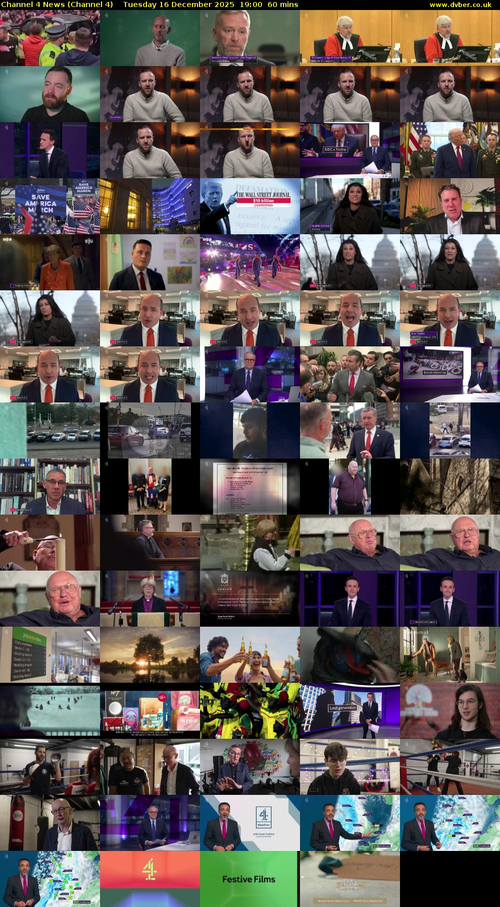 Channel 4 News (Channel 4) Tuesday 16 December 2025 19:00 - 20:00