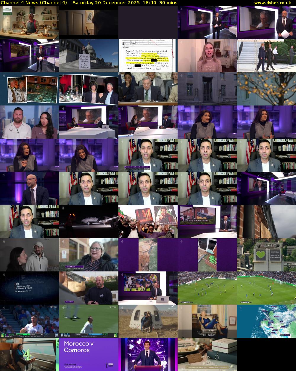 Channel 4 News (Channel 4) Saturday 20 December 2025 18:40 - 19:10