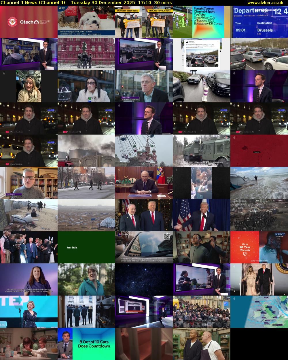 Channel 4 News (Channel 4) Tuesday 30 December 2025 17:10 - 17:40