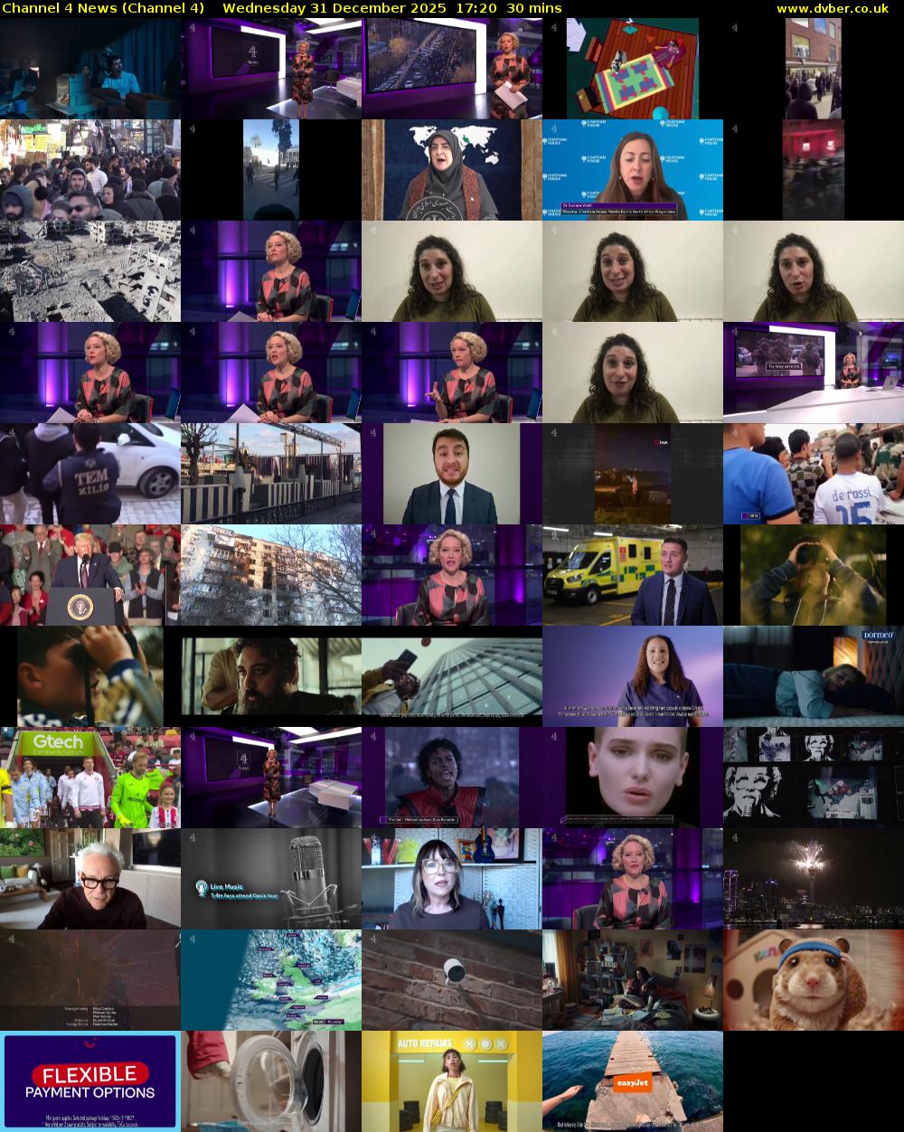 Channel 4 News (Channel 4) Wednesday 31 December 2025 17:20 - 17:50