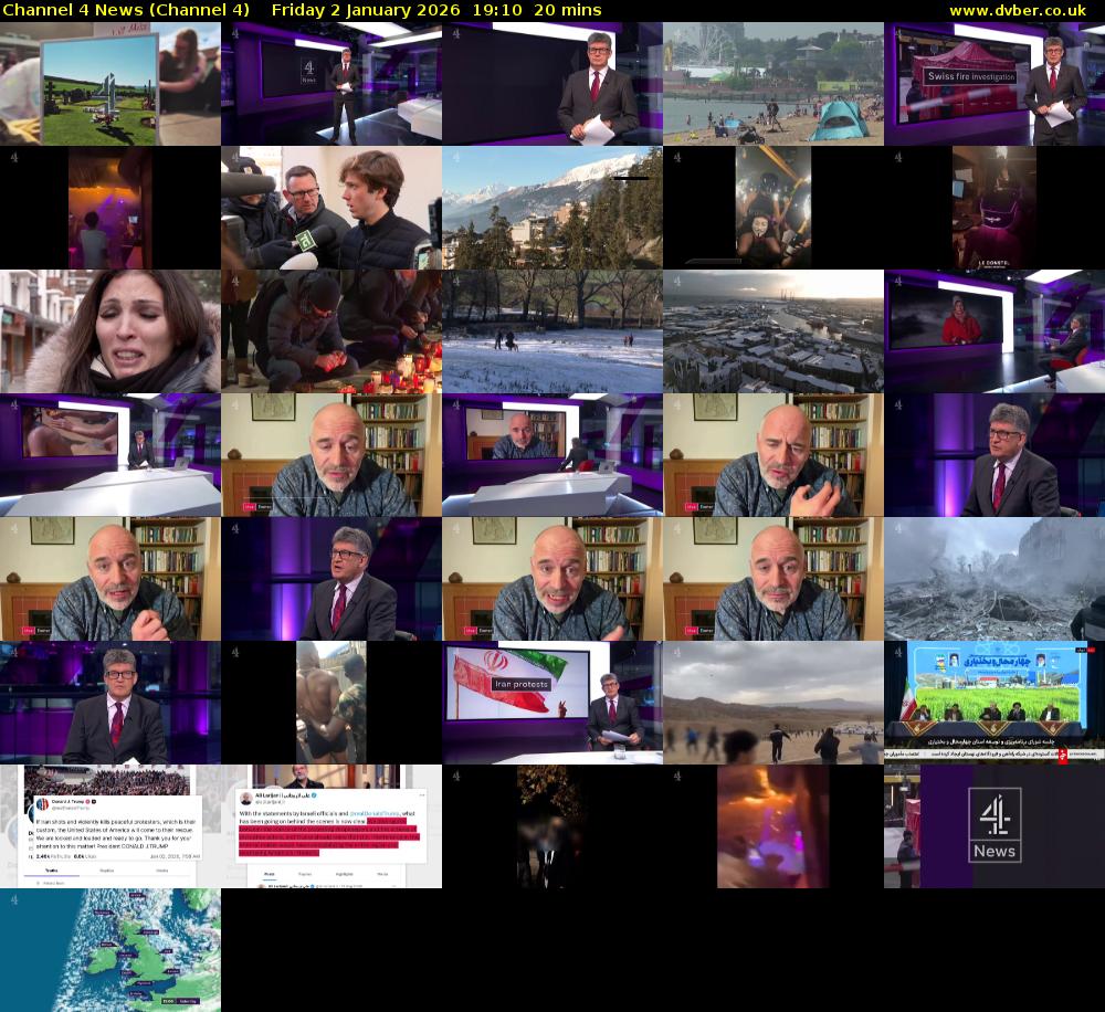 Channel 4 News (Channel 4) Friday 2 January 2026 19:10 - 19:30