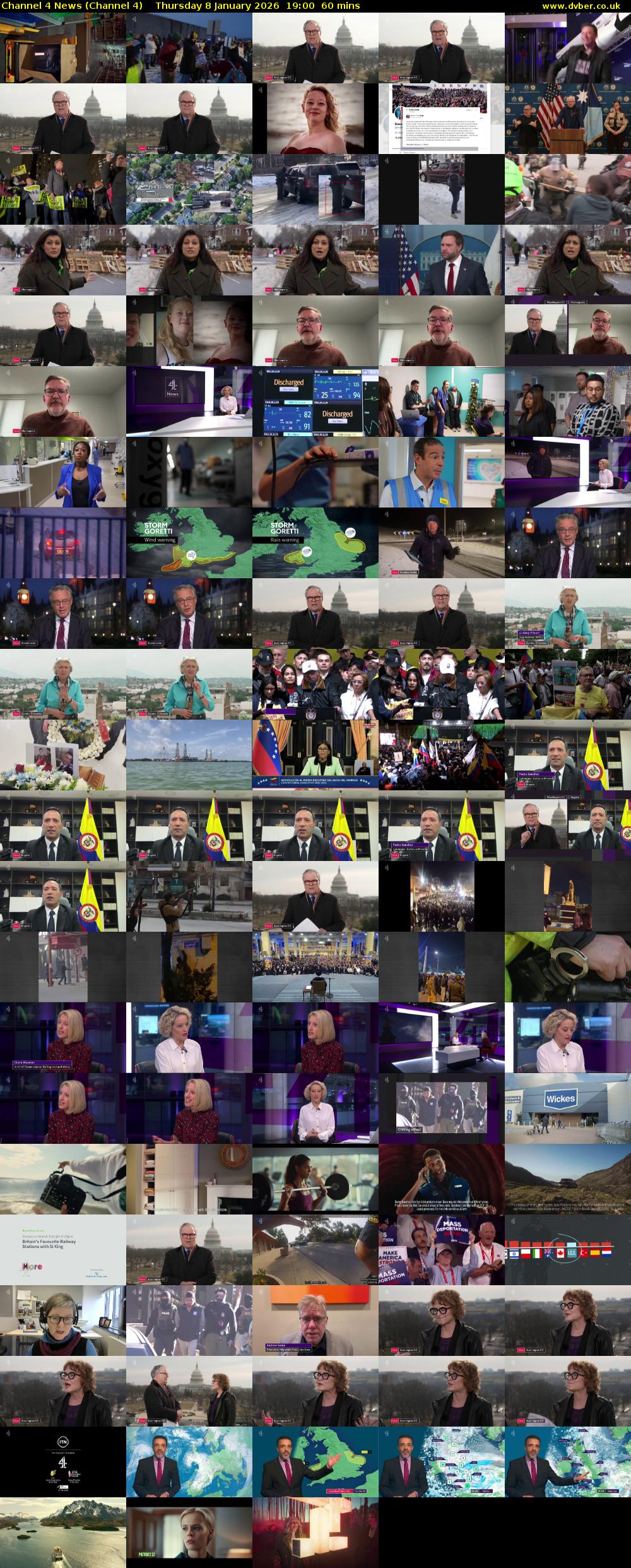 Channel 4 News (Channel 4) Thursday 8 January 2026 19:00 - 20:00