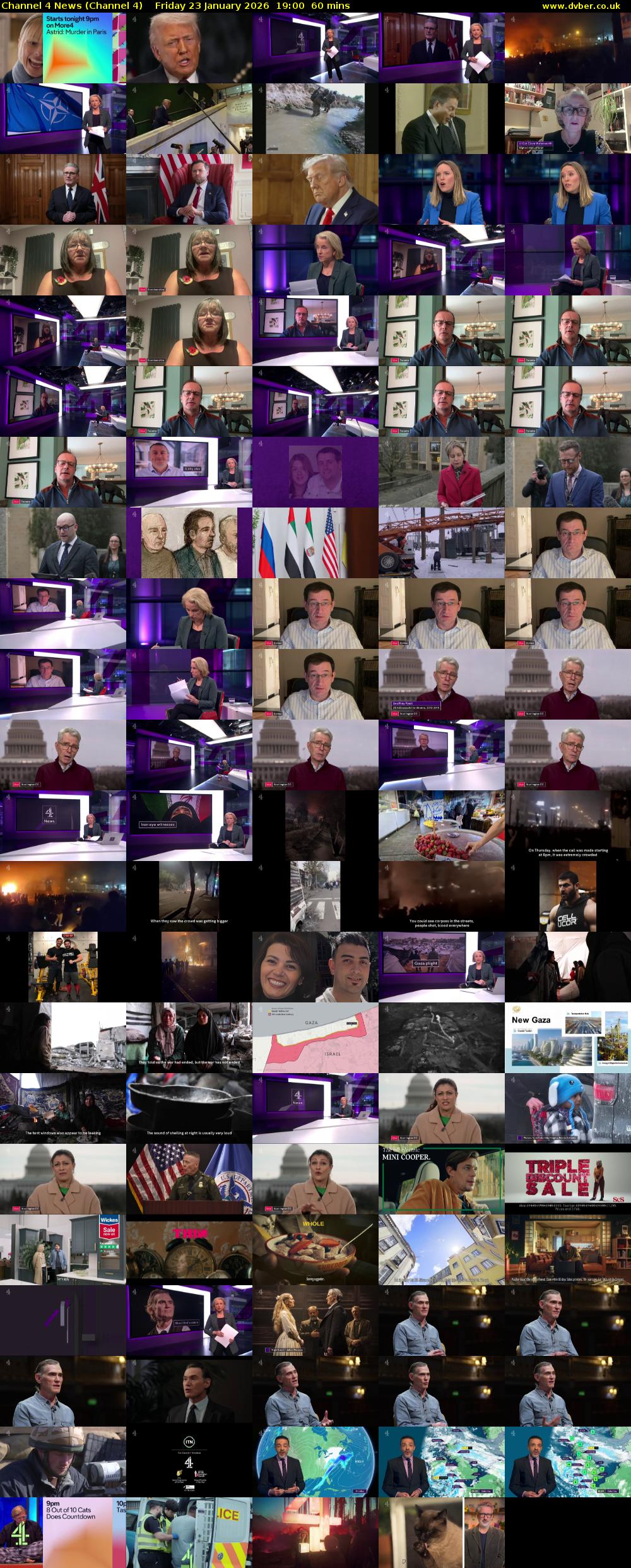 Channel 4 News (Channel 4) Friday 23 January 2026 19:00 - 20:00