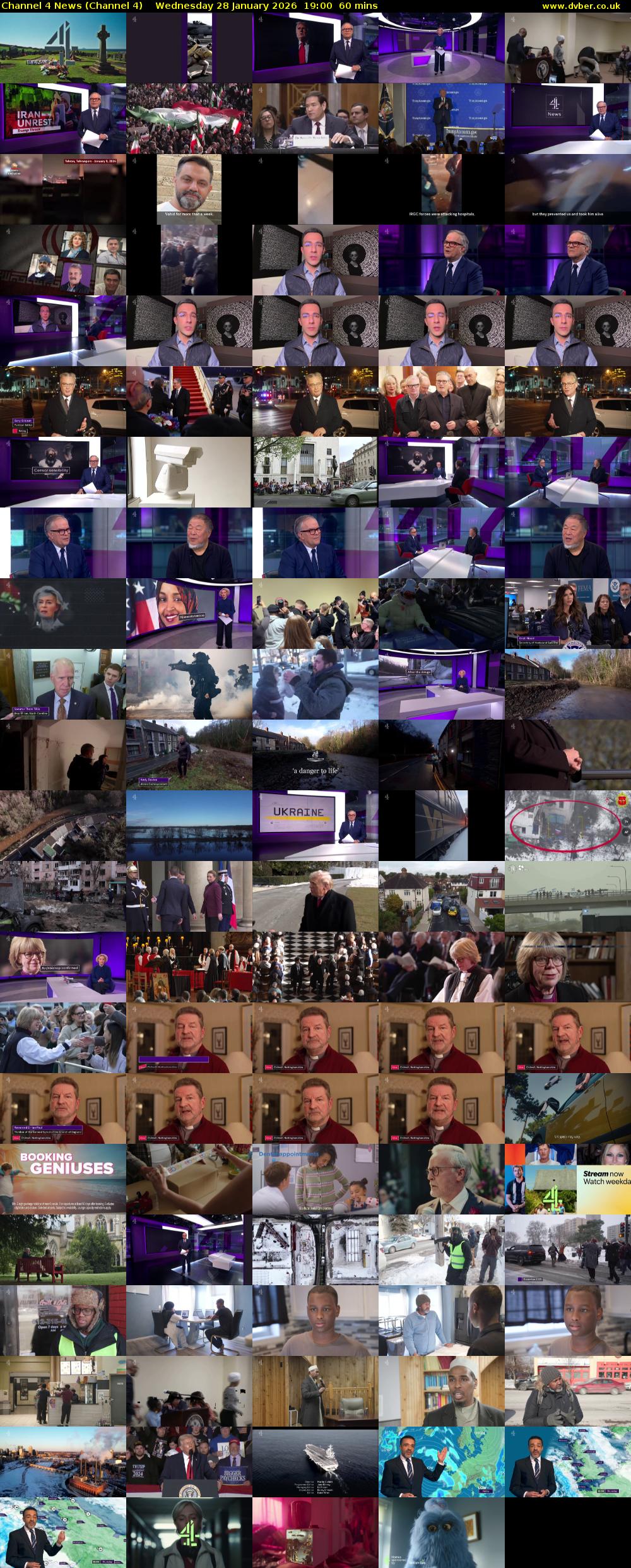 Channel 4 News (Channel 4) Wednesday 28 January 2026 19:00 - 20:00