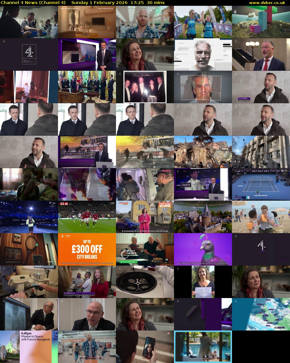 Channel 4 News (Channel 4) Sunday 1 February 2026 17:25 - 17:55