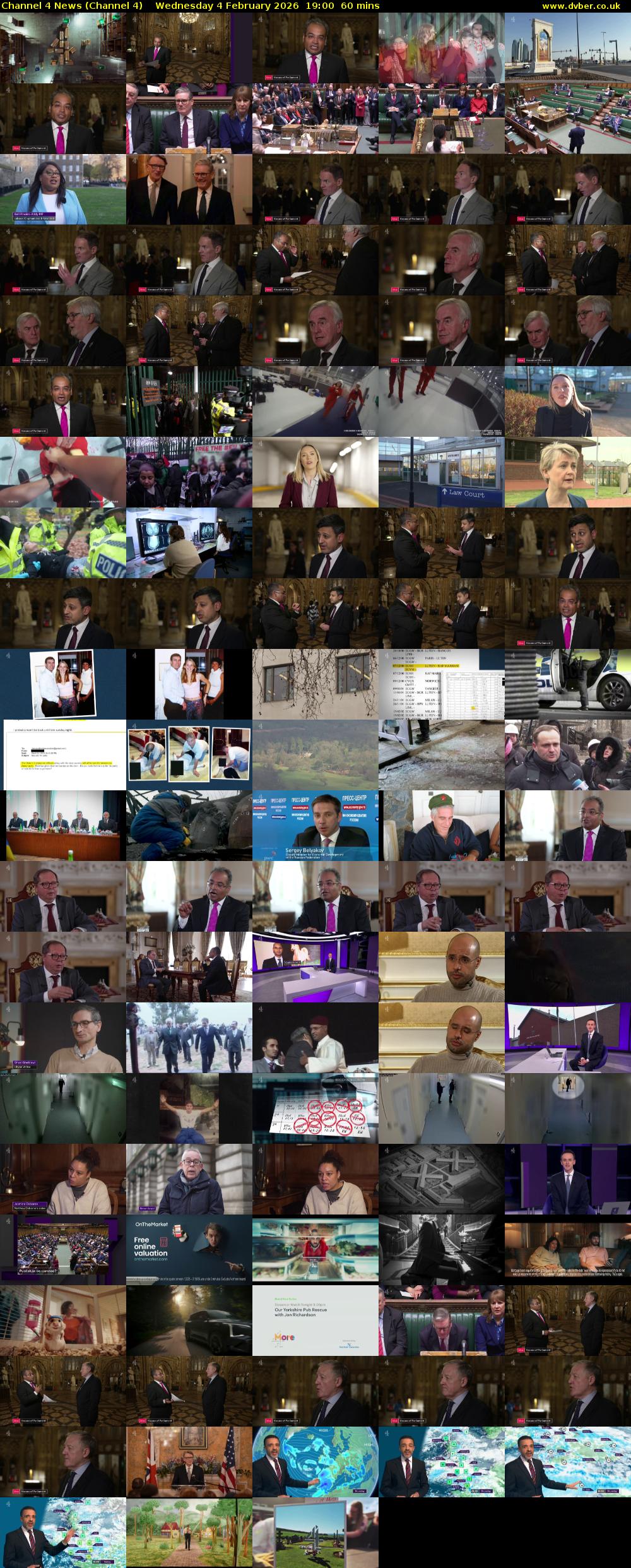 Channel 4 News (Channel 4) Wednesday 4 February 2026 19:00 - 20:00