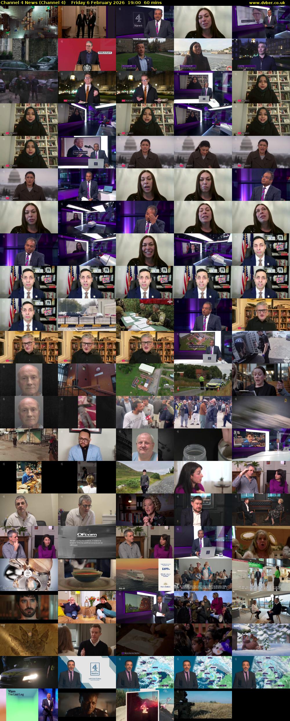 Channel 4 News (Channel 4) Friday 6 February 2026 19:00 - 20:00