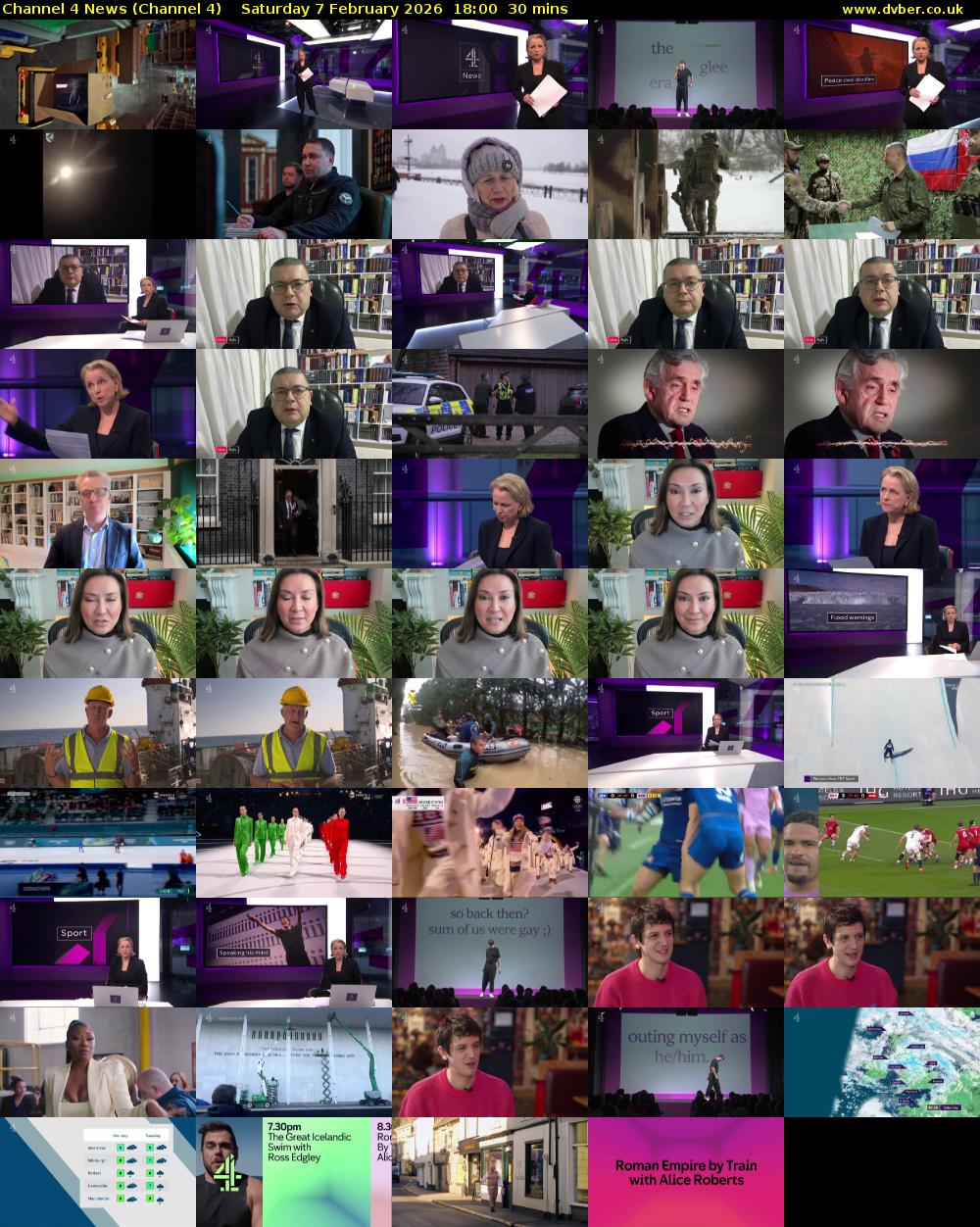Channel 4 News (Channel 4) Saturday 7 February 2026 18:00 - 18:30