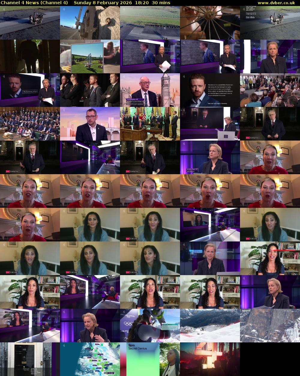 Channel 4 News (Channel 4) Sunday 8 February 2026 18:20 - 18:50