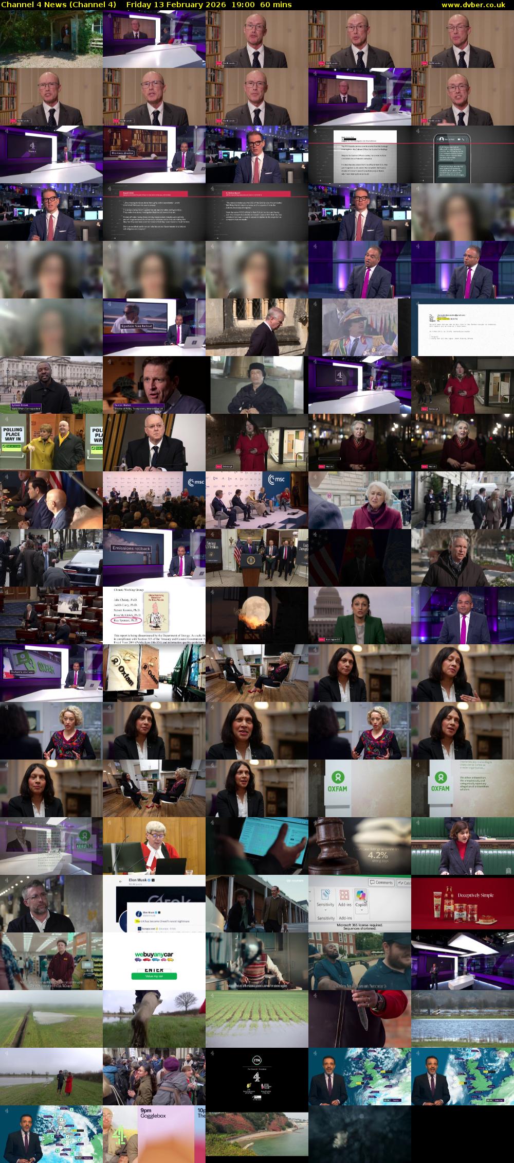 Channel 4 News (Channel 4) Friday 13 February 2026 19:00 - 20:00