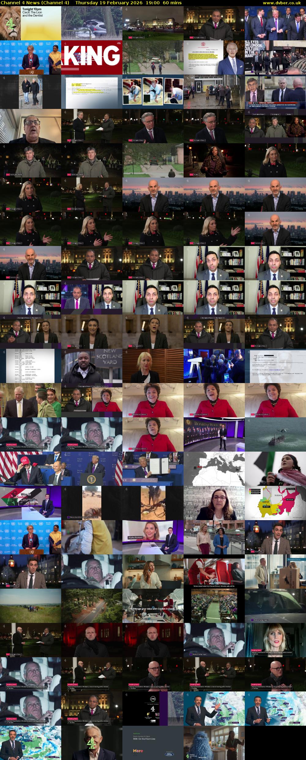 Channel 4 News (Channel 4) Thursday 19 February 2026 19:00 - 20:00