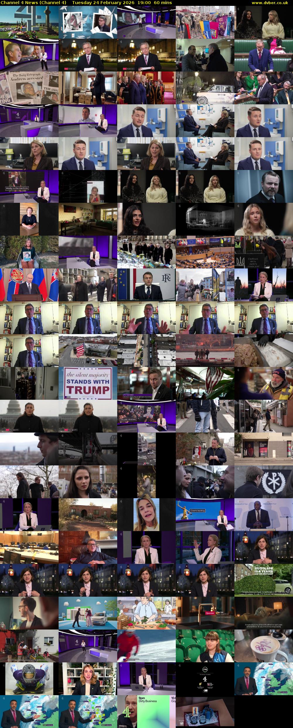 Channel 4 News (Channel 4) Tuesday 24 February 2026 19:00 - 20:00