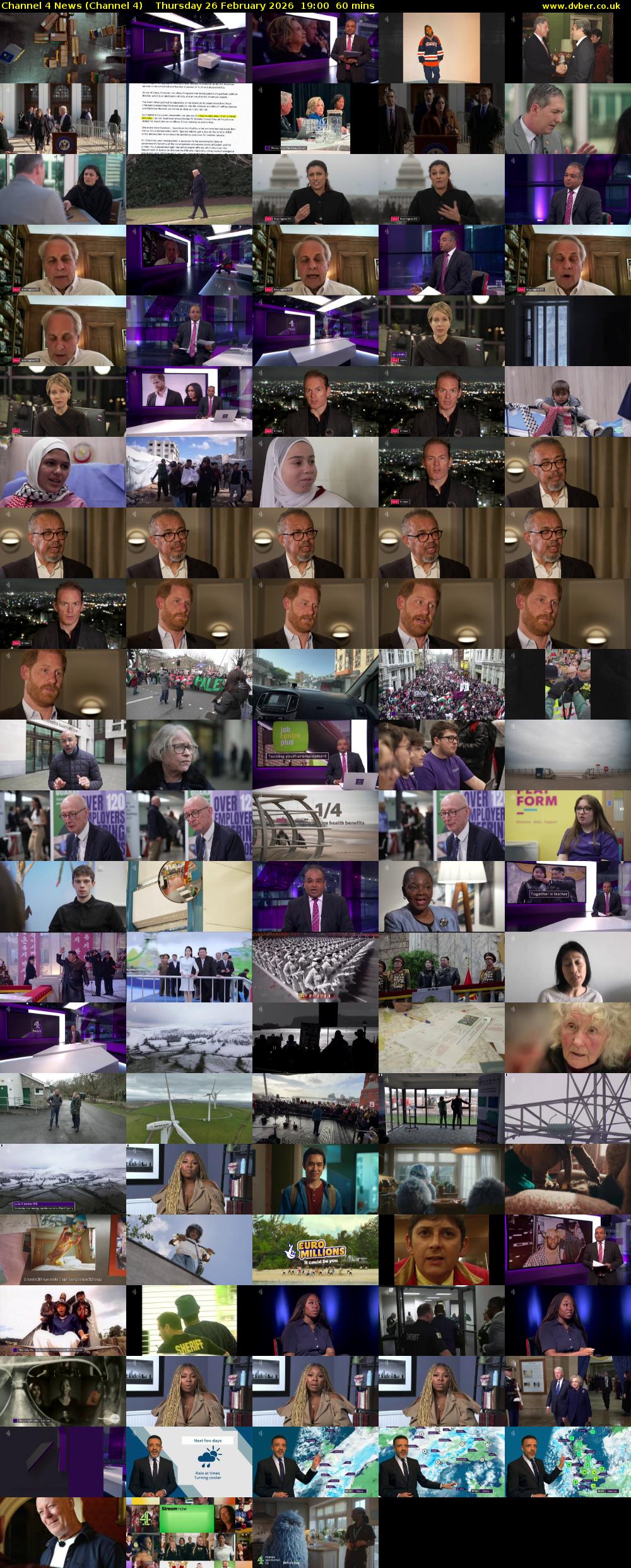Channel 4 News (Channel 4) Thursday 26 February 2026 19:00 - 20:00