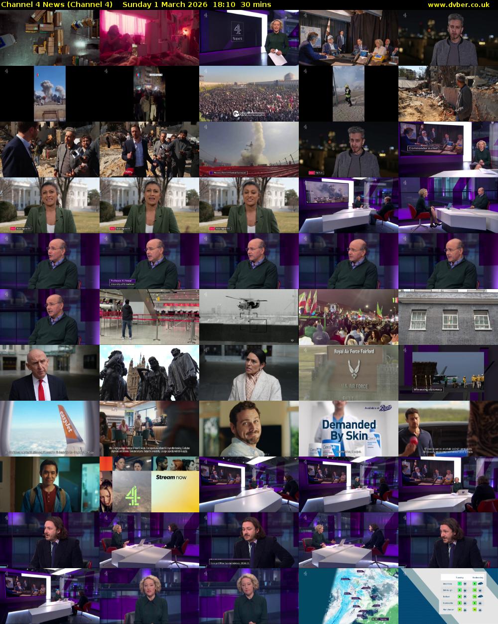 Channel 4 News (Channel 4) Sunday 1 March 2026 18:10 - 18:40