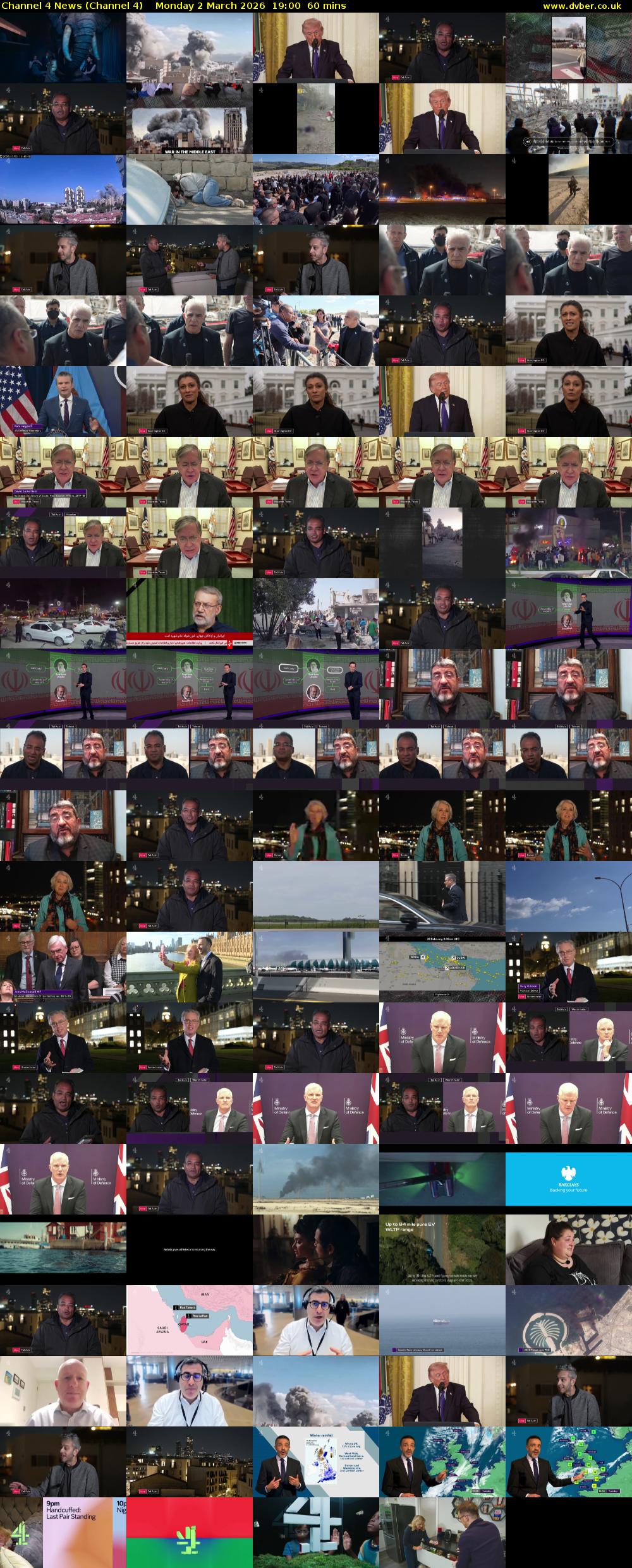 Channel 4 News (Channel 4) Monday 2 March 2026 19:00 - 20:00