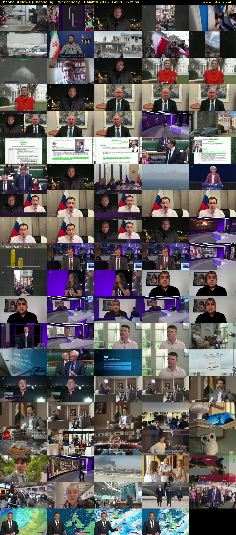 Channel 4 News (Channel 4) Wednesday 11 March 2026 19:00 - 19:55