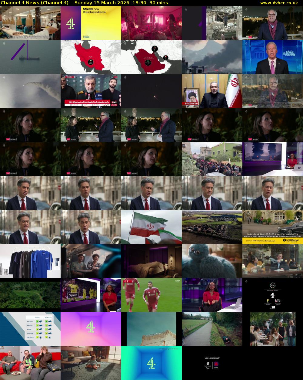 Channel 4 News (Channel 4) Sunday 15 March 2026 18:30 - 19:00