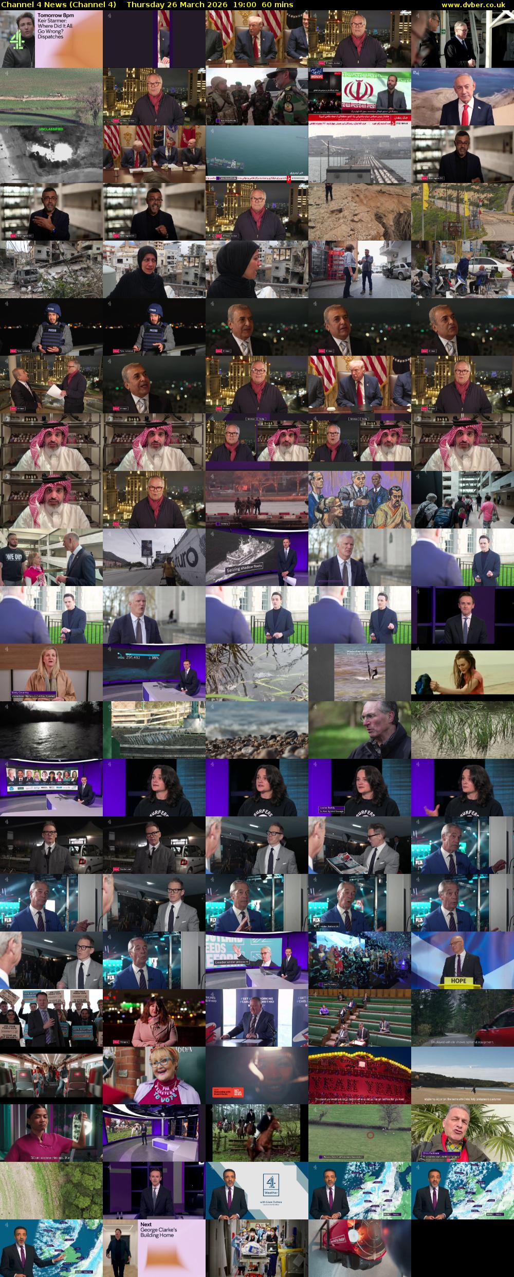 Channel 4 News (Channel 4) Thursday 26 March 2026 19:00 - 20:00