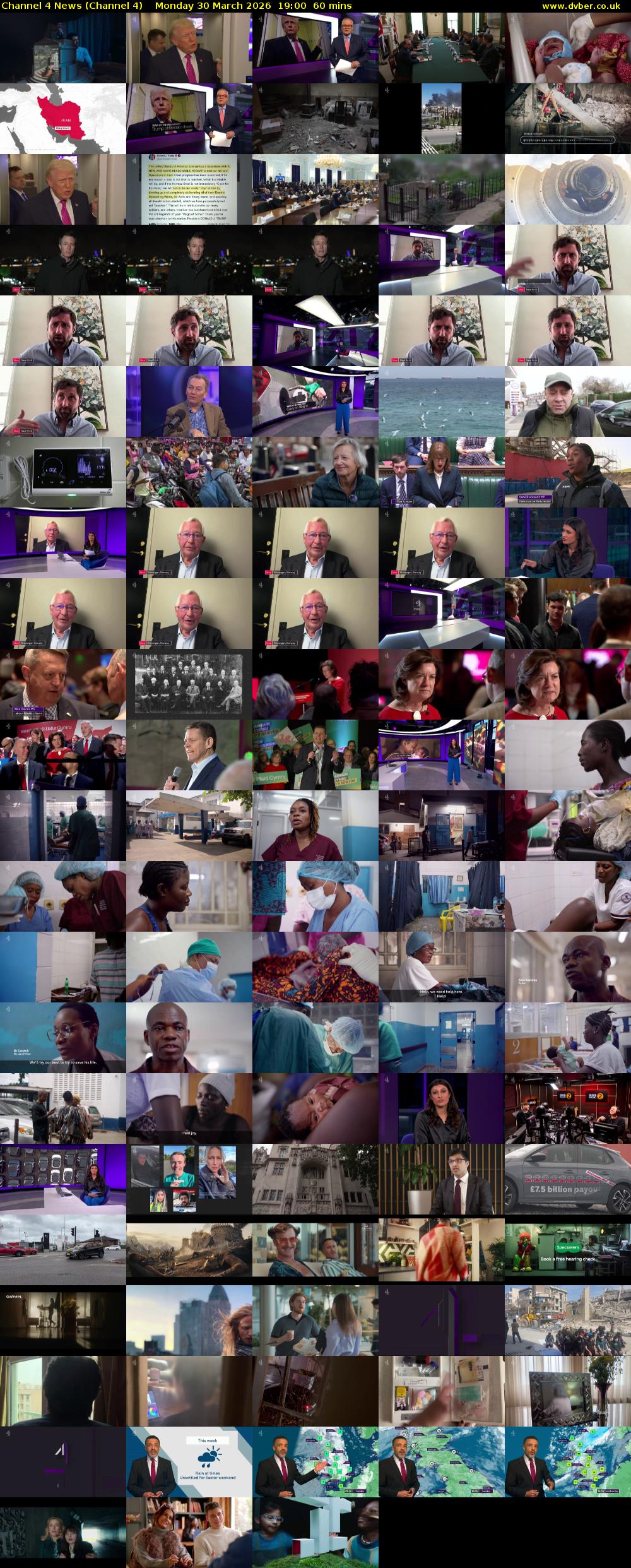 Channel 4 News (Channel 4) Monday 30 March 2026 19:00 - 20:00