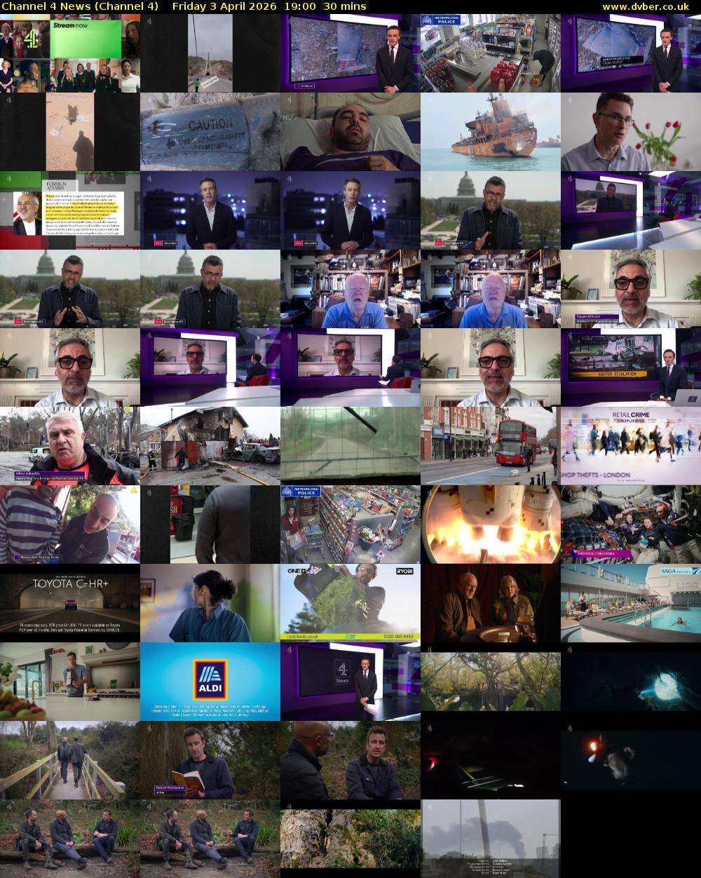Channel 4 News (Channel 4) Friday 3 April 2026 19:00 - 19:30