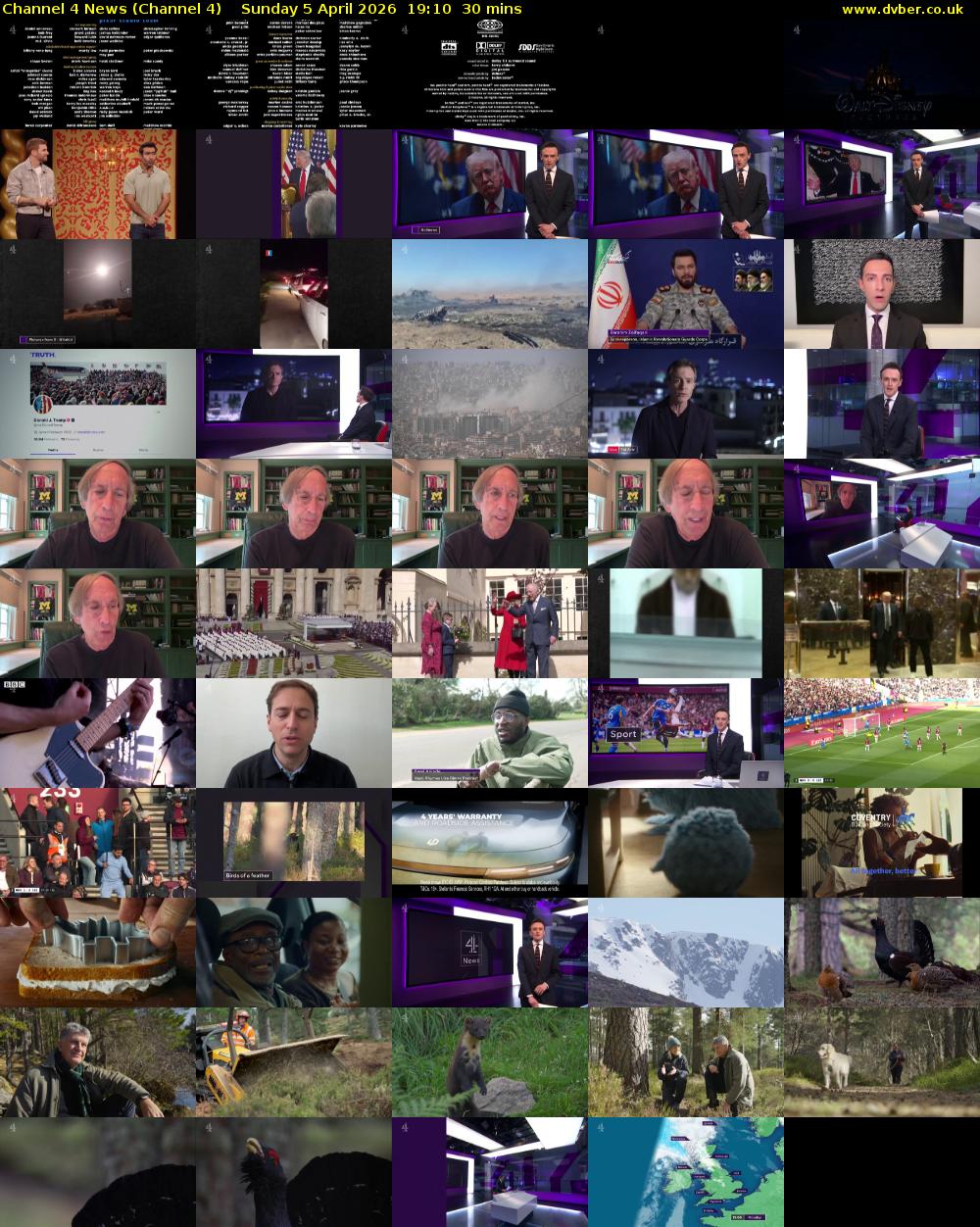 Channel 4 News (Channel 4) Sunday 5 April 2026 19:10 - 19:40