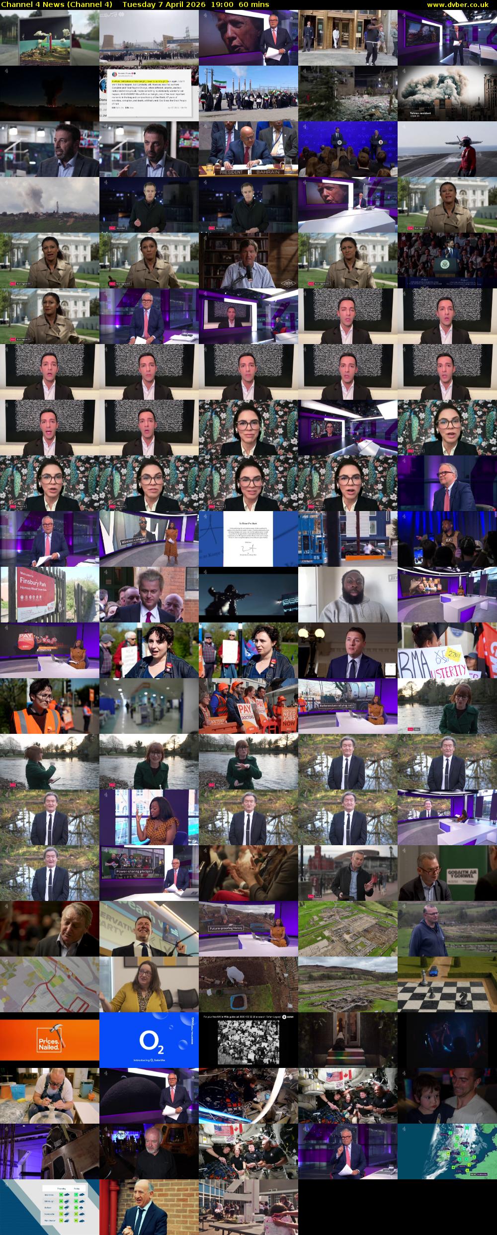 Channel 4 News (Channel 4) Tuesday 7 April 2026 19:00 - 20:00
