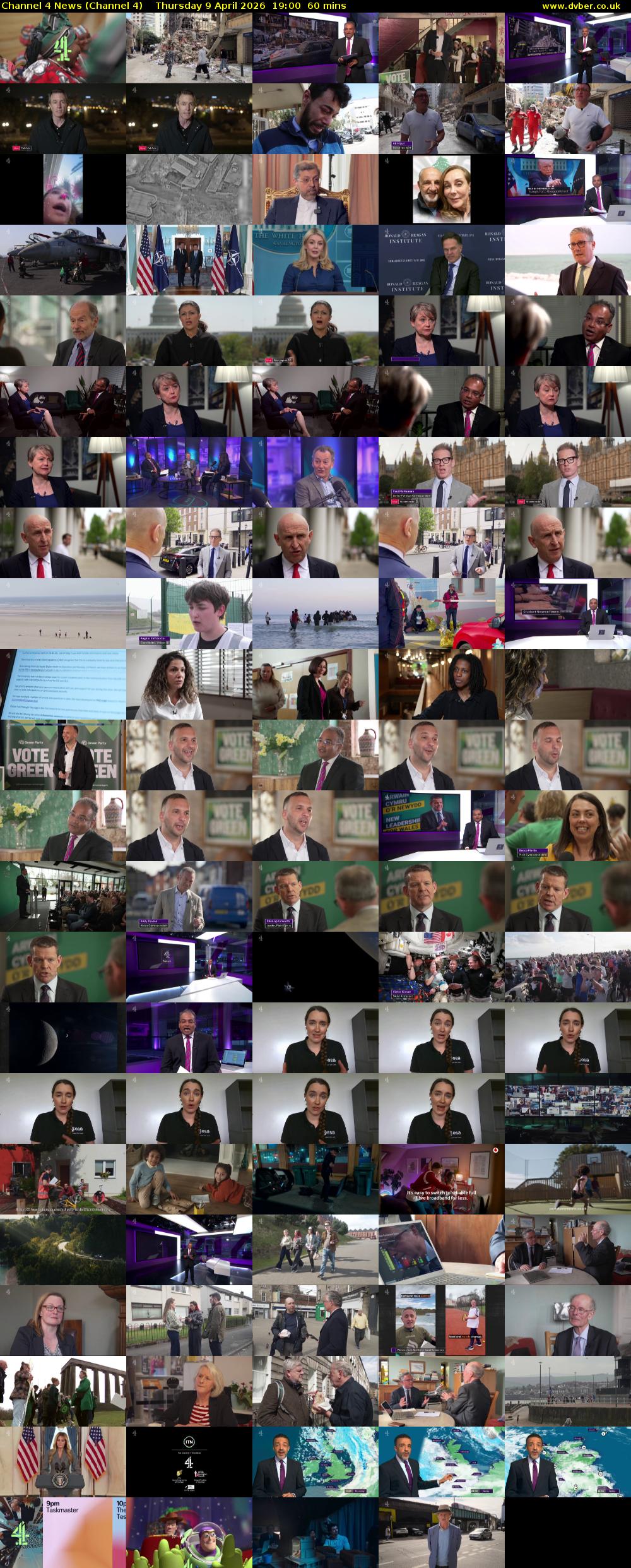 Channel 4 News (Channel 4) Thursday 9 April 2026 19:00 - 20:00