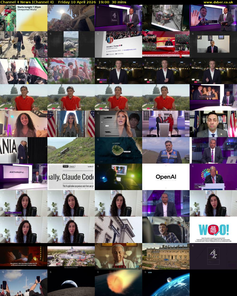 Channel 4 News (Channel 4) Friday 10 April 2026 19:00 - 19:30